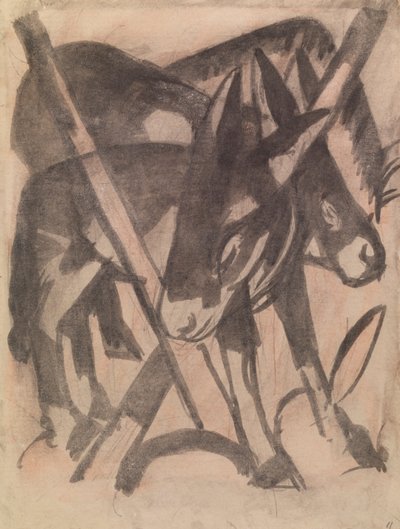 Two Donkeys by Franz Marc